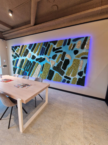 Kunstwerk mos en epoxy per m2